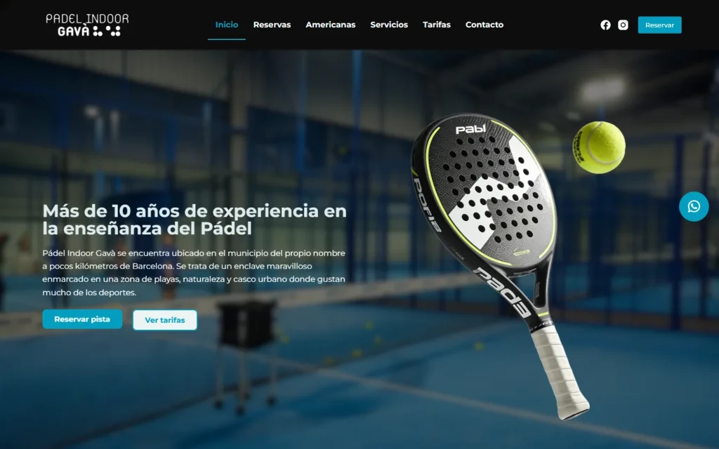 Websites – Padel desktop