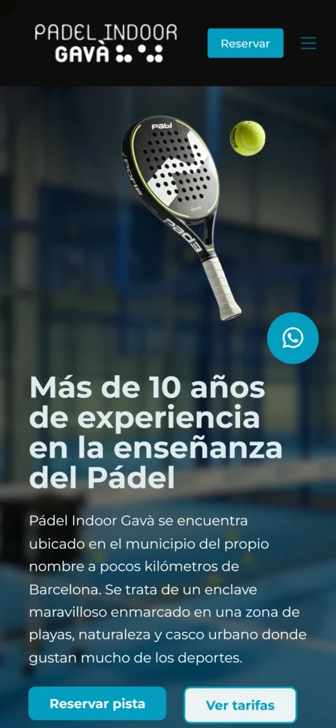 Websites – Padel mobile